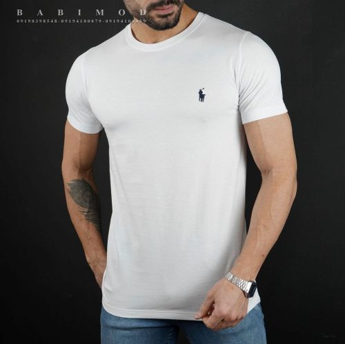 تیشرت ساده مردانه سفید و مشکی مدل آستین کوتاه یقه گرد polo اورجینال ترک