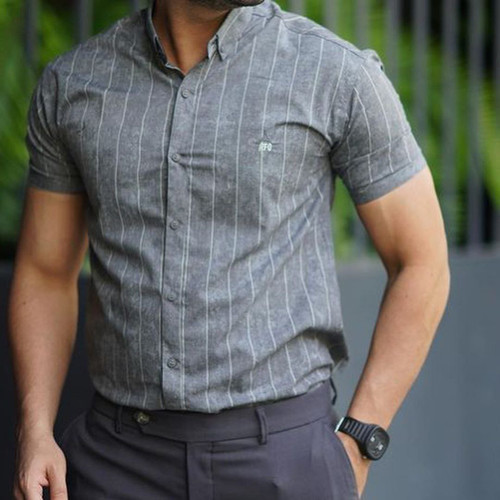 پیراهن آستین کوتاه راه راه -ارجینال