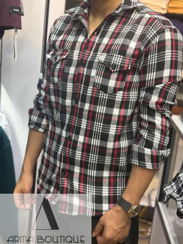 پیراهن پشمی ترک اورجینال ZARA چهارخانه دو جیب؛ استایل گرم و شیک برای فصل سرد